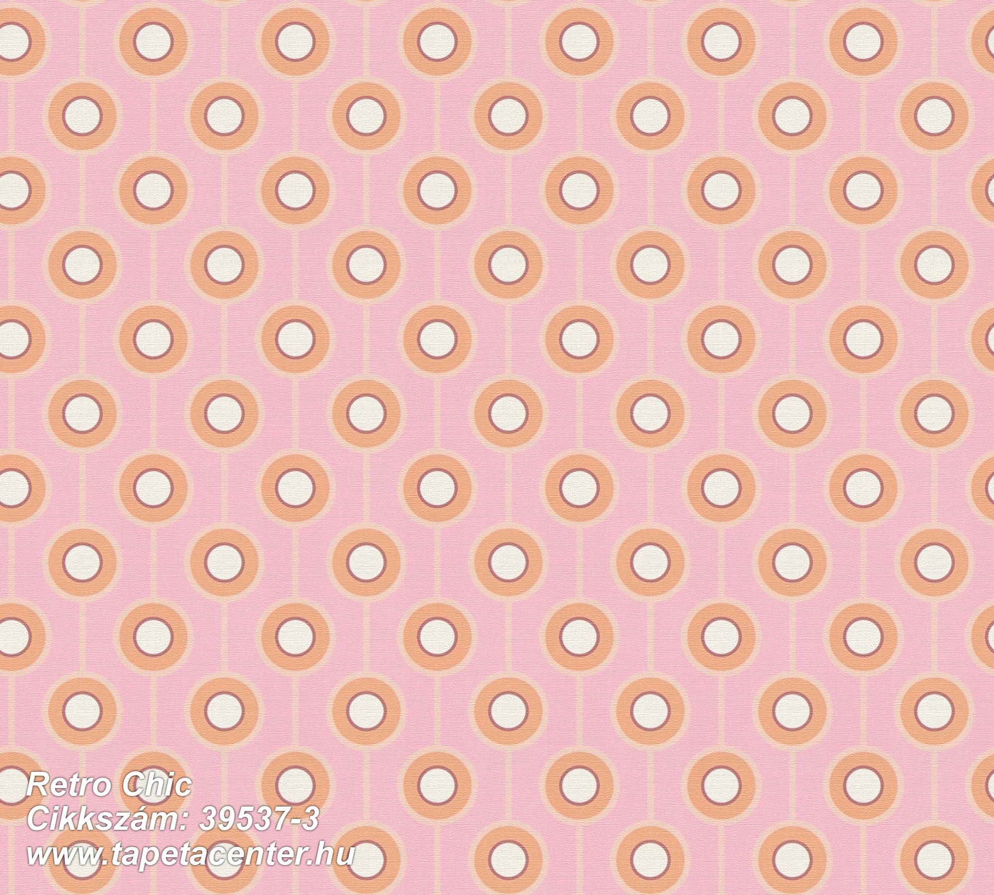 Retro,textil hatású,bézs-drapp,narancs-terrakotta,pink-rózsaszín,súrolható,vlies tapéta 